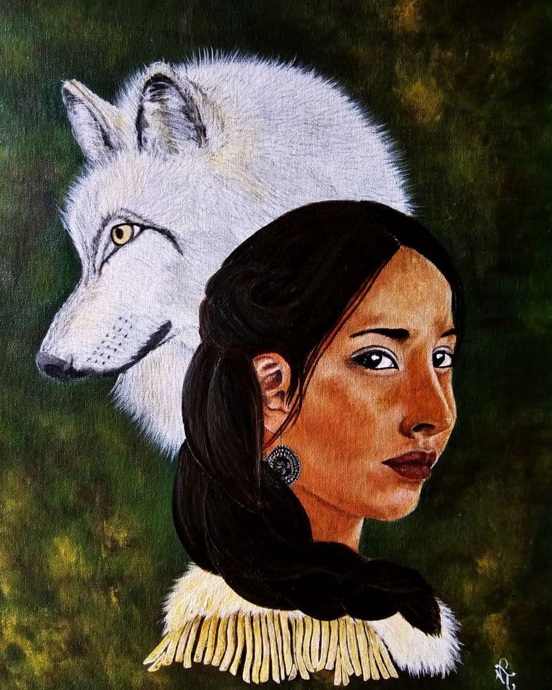 Ayiana et Keo, son loup